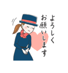 やさしい言葉で受付嬢の1日（個別スタンプ：11）