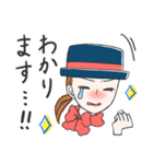 やさしい言葉で受付嬢の1日（個別スタンプ：35）