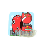 赤べこ 追加パック [ロボット]（個別スタンプ：3）