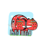 赤べこ 追加パック [ロボット]（個別スタンプ：4）