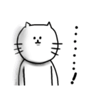 パーツが中央に寄るねこうさぎスタンプ（個別スタンプ：16）