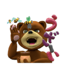 クールなクマと風船文字 3D（個別スタンプ：22）