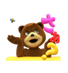 クールなクマと風船文字 3D（個別スタンプ：39）