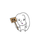 髪の長いシュールな女1（個別スタンプ：6）