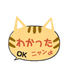 猫型吹き出し！にゃん語(ねこ)で日常会話（個別スタンプ：4）