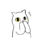 猫たち。白猫の日常（個別スタンプ：19）