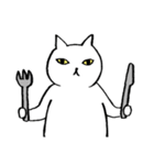 猫たち。白猫の日常（個別スタンプ：25）