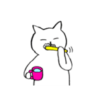 猫たち。白猫の日常（個別スタンプ：34）