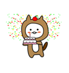 いつもリンゴと一緒にいるタヌキ（個別スタンプ：6）