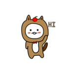いつもリンゴと一緒にいるタヌキ（個別スタンプ：12）