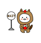 いつもリンゴと一緒にいるタヌキ（個別スタンプ：13）