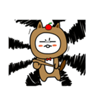 いつもリンゴと一緒にいるタヌキ（個別スタンプ：19）