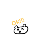 モノクロアニマルスタンプ（個別スタンプ：15）