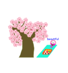 春の桜とお花見スタンプ！(英語）（個別スタンプ：15）