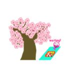 春の桜とお花見スタンプ！(英語）（個別スタンプ：18）