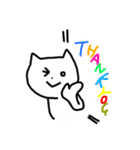しろいゆるねこさん1（個別スタンプ：18）