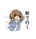 しらすちゃんと猫人間のスタンプ（個別スタンプ：3）