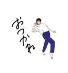 ラフな女子（個別スタンプ：5）