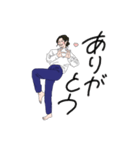 ラフな女子（個別スタンプ：17）