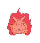 正面兎（個別スタンプ：3）