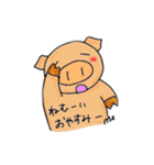 しろぶたくんスタンプ（個別スタンプ：6）