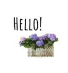 薔薇、スズラン、アナベルのスタンプ（個別スタンプ：1）
