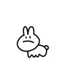 うさぎのシュールなスタンプ（個別スタンプ：6）