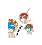 ちびキャラワールド仲良し5人兄姉（個別スタンプ：4）
