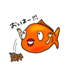 人間っぽい金魚、きんちゃんの日常（個別スタンプ：1）