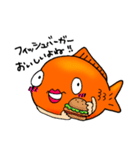 人間っぽい金魚、きんちゃんの日常（個別スタンプ：32）