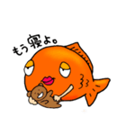 人間っぽい金魚、きんちゃんの日常（個別スタンプ：38）