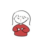 外ハネ少女のスタンプ（個別スタンプ：3）