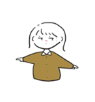 外ハネ少女のスタンプ（個別スタンプ：12）