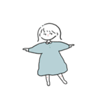 外ハネ少女のスタンプ（個別スタンプ：16）