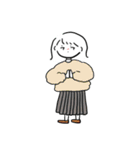外ハネ少女のスタンプ（個別スタンプ：17）
