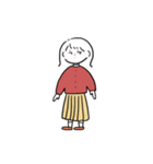 外ハネ少女のスタンプ（個別スタンプ：19）