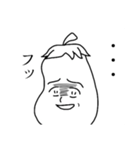 なげやりのナス  モノクロバージョン（個別スタンプ：10）