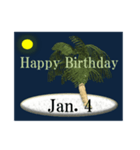 南の島から<1月誕生日>（個別スタンプ：4）