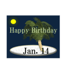 南の島から<1月誕生日>（個別スタンプ：14）