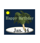南の島から<1月誕生日>（個別スタンプ：16）