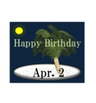南の島から<4月誕生日>（個別スタンプ：2）