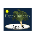 南の島から<4月誕生日>（個別スタンプ：8）