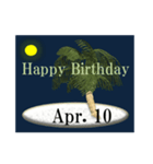 南の島から<4月誕生日>（個別スタンプ：10）