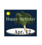 南の島から<4月誕生日>（個別スタンプ：12）