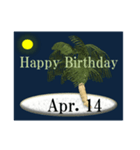 南の島から<4月誕生日>（個別スタンプ：14）