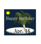 南の島から<4月誕生日>（個別スタンプ：16）