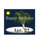 南の島から<4月誕生日>（個別スタンプ：22）