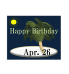 南の島から<4月誕生日>（個別スタンプ：26）