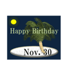 南の島から<11月誕生日>（個別スタンプ：30）
