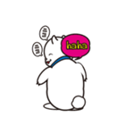 のんびりな白い犬（個別スタンプ：7）